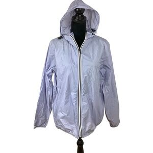 EDDIE BAUER WATERPROOF RAIN LILAC JACKET L